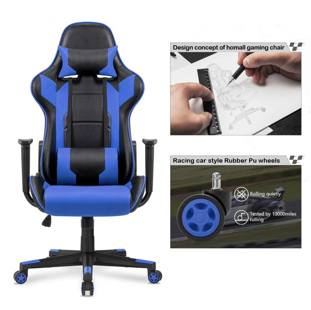 Scorpion Racing Computer Massage PU Leather Gaming Chair