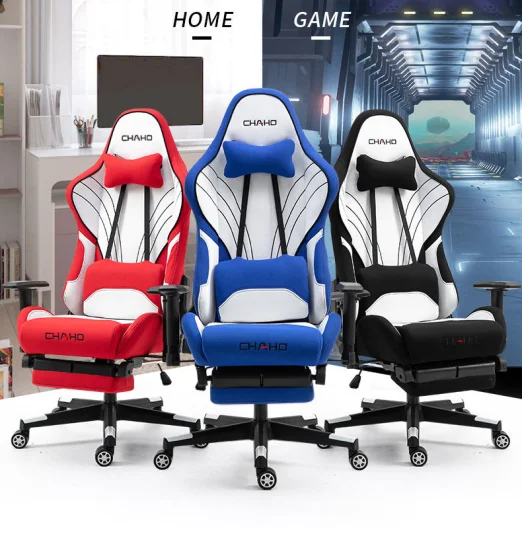 2023 Hochwertiger, ergonomischer Stoff-Silla-Gamer-Computerspielstuhl, Race-Gaming-Stühle